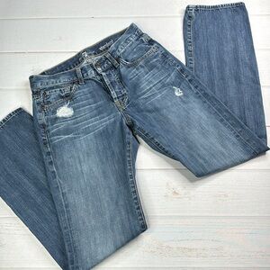 7 For All Mankind Standard Distressed Straight Leg Jeans Size 29